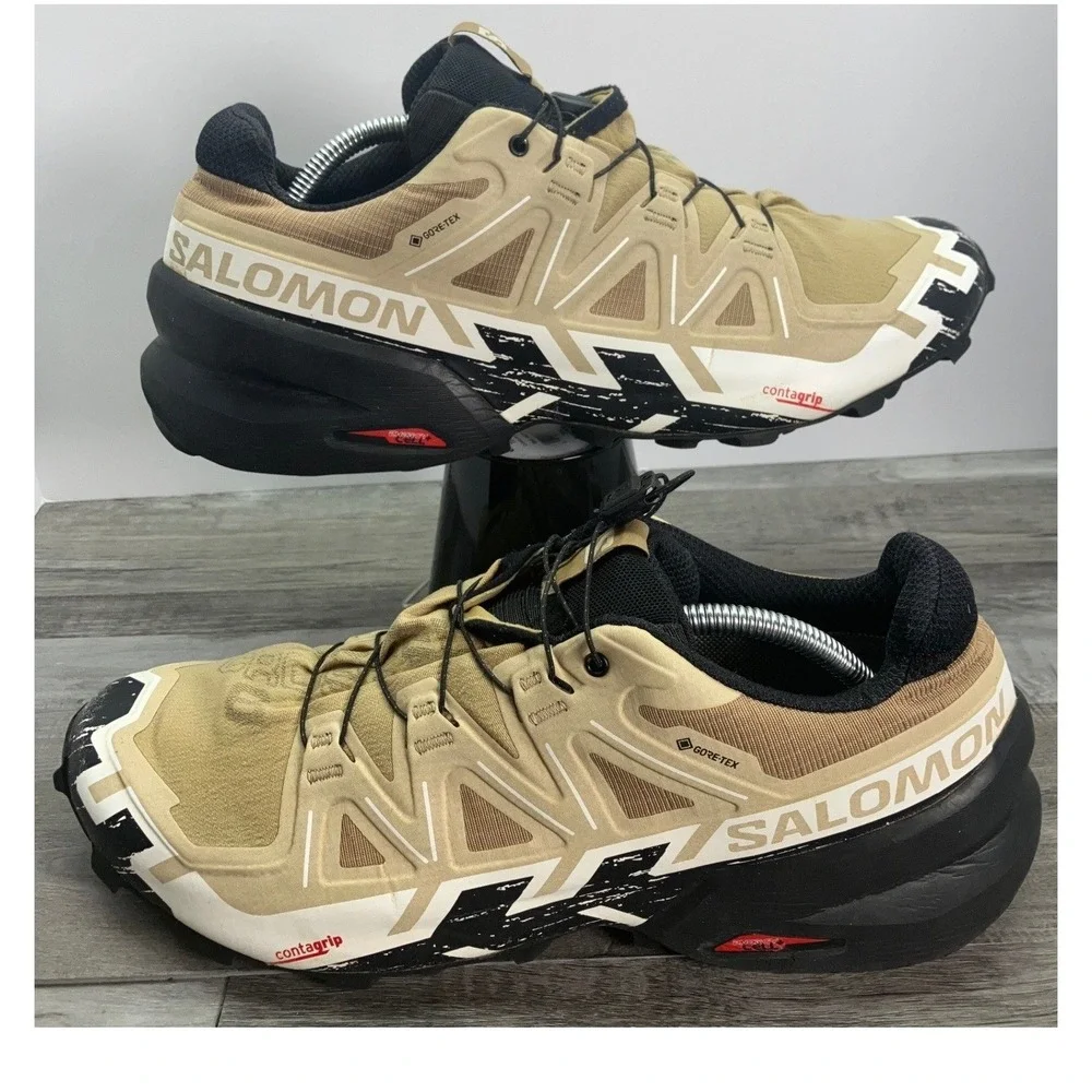 Salomon Speedcross 6 GTX Mens Trail Running Shoes Kelp Black 417387 Size 11.5